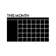 Stor Kalender wallsticker. ’This month’ kalender og Tavle