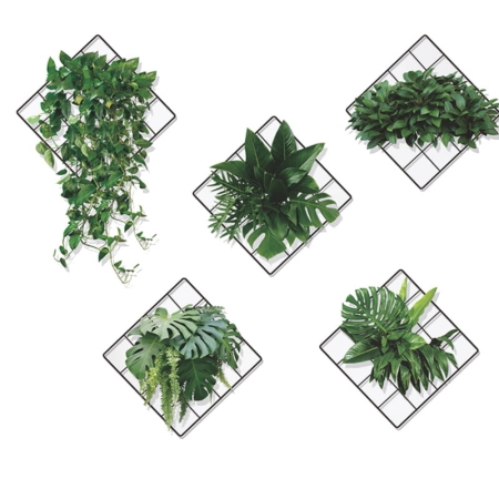 Plante wallsticker. Dekoration - 5 stk stedsegrønne planter.
